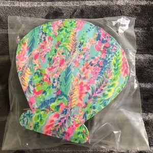 Lilly Pulitzer makeup brush set with bag